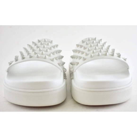 Christian Louboutin Pool Fun Flat Spike Bianco White Platform Slide Sandal 43 10 main image 7